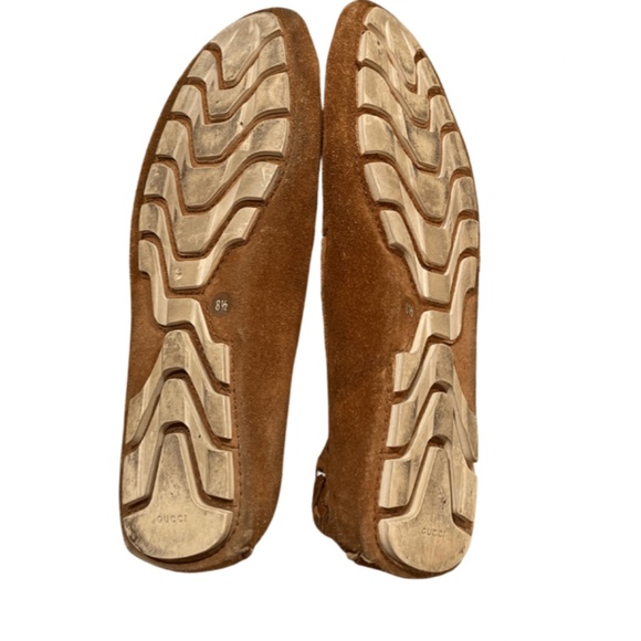 Men\'s Gucci brown suede moccasins Size 8.5